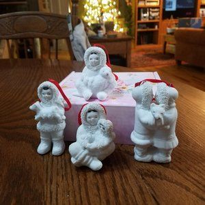Rare Vintage Arctic Kids of Alaska Porcelain Bisque Collectable Ornaments